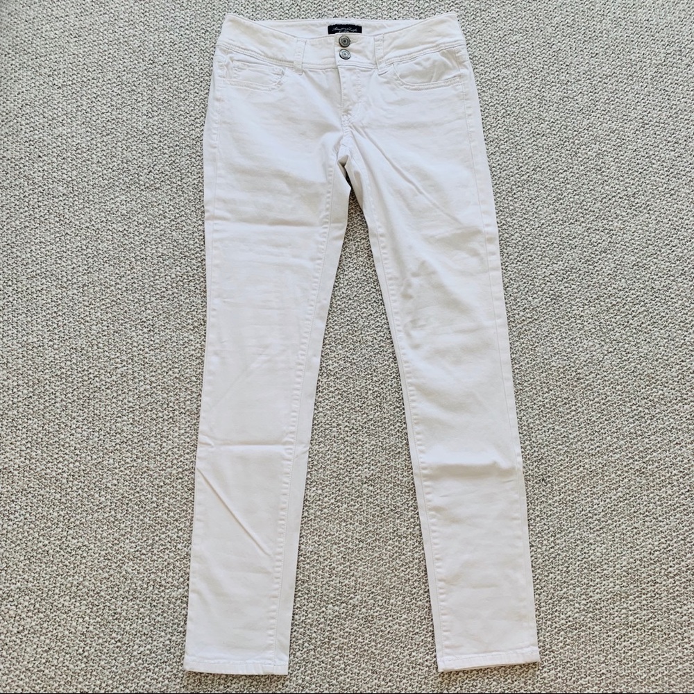 American Eagle White Skinny Pants - Size 2 Regular